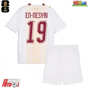 Marruecos Youssef En-Nesyri #19 Segunda Equipación Niños Mundial 2026 Manga Corta (+ Pantalones cortos)